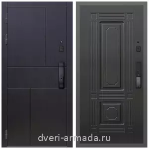 Темные входные двери, Умная входная смарт-дверь Армада Оникс МДФ 10 мм Kaadas K9 / МДФ 16 мм ФЛ-2 Венге