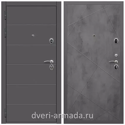 Дверь входная Армада Роуд МДФ 10 мм / МДФ 10 мм ФЛ-291 Бетон темный