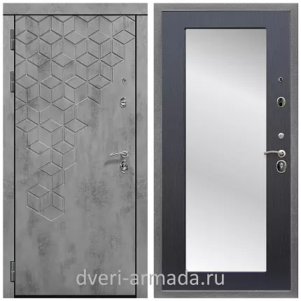 Дверь входная Армада Квадро МДФ 16 мм Бетон тёмный /  МДФ 16 мм ФЛЗ-пастораль, Венге