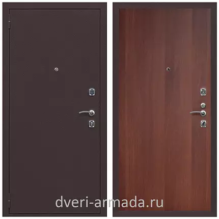 Дверь входная Армада Комфорт Антик медь / МДФ 6 мм ПЭ Итальянский орех