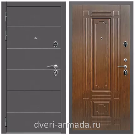 Дверь входная Армада Роуд МДФ 10 мм / МДФ 16 мм ФЛ-2 Мореная береза