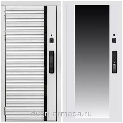 Умная входная смарт-дверь Армада Каскад WHITE МДФ 10 мм Kaadas K9 / МДФ 16 мм СБ-16 Белый матовый