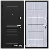 Дверь входная теплая Армада Экстра ФЛ-243 Черная шагрень / ФЛ-102 Сандал белый для квартиры