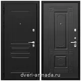 Дверь входная Армада Экстра ФЛ-243 Черная шагрень / ФЛ-2 Венге со звукоизоляцией